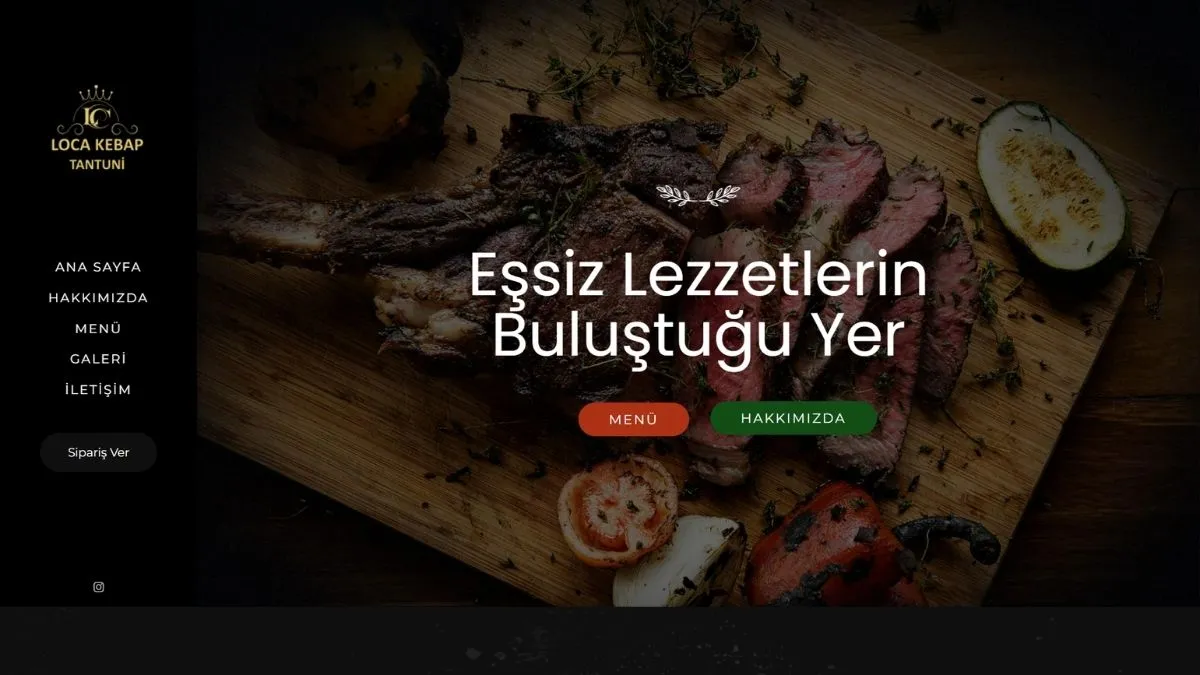 Loca Kebap restoran web sitesi — ÇözümWEB projesi