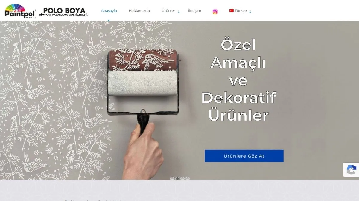 Polo Boya web sitesi ana sayfası
