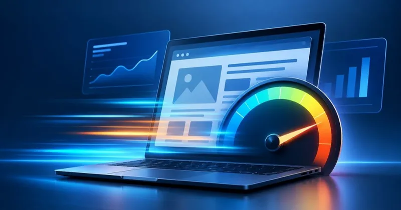Bir web sitesinin hız testi sonucunu ve LCP, INP, CLS değerlerini gösteren ölçüm ekranı