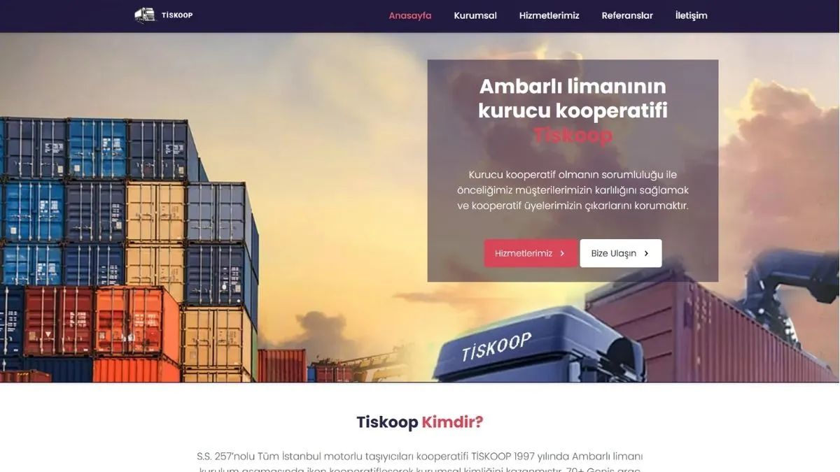 Tiskoop web sitesi ana sayfası